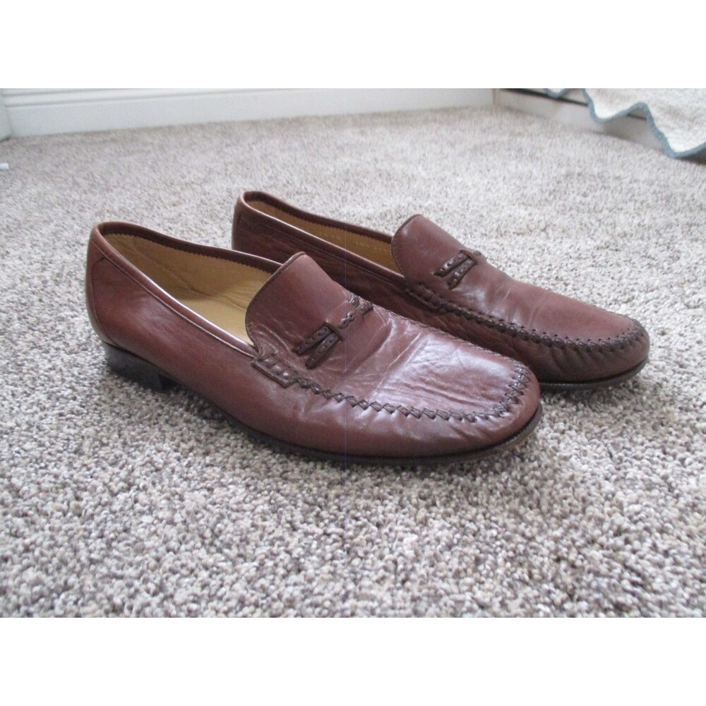 Moreschi Loafers Mens 10.5 2922 Brown Leather Driver Golf Dress